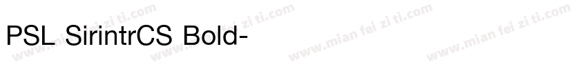 PSL SirintrCS Bold字体转换